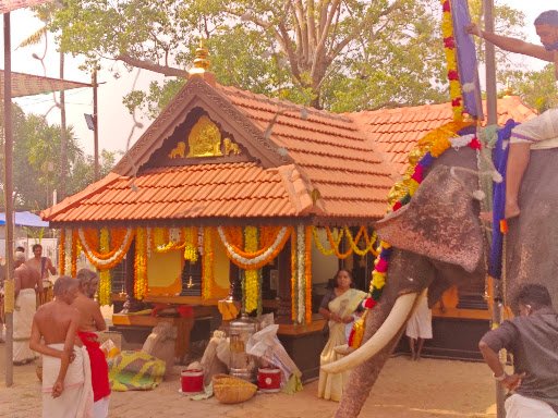 Sanctum & Caparisoned Elephant Darshan