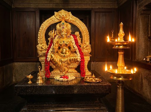 Sacred Golden Idol of Goddess Bhadrakali at Puliyampilly Bhagavathy Temple