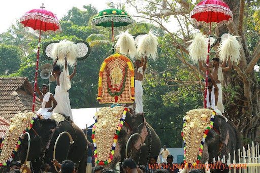 Ezhunnallippu Triple Caparisoned Elephant Procession